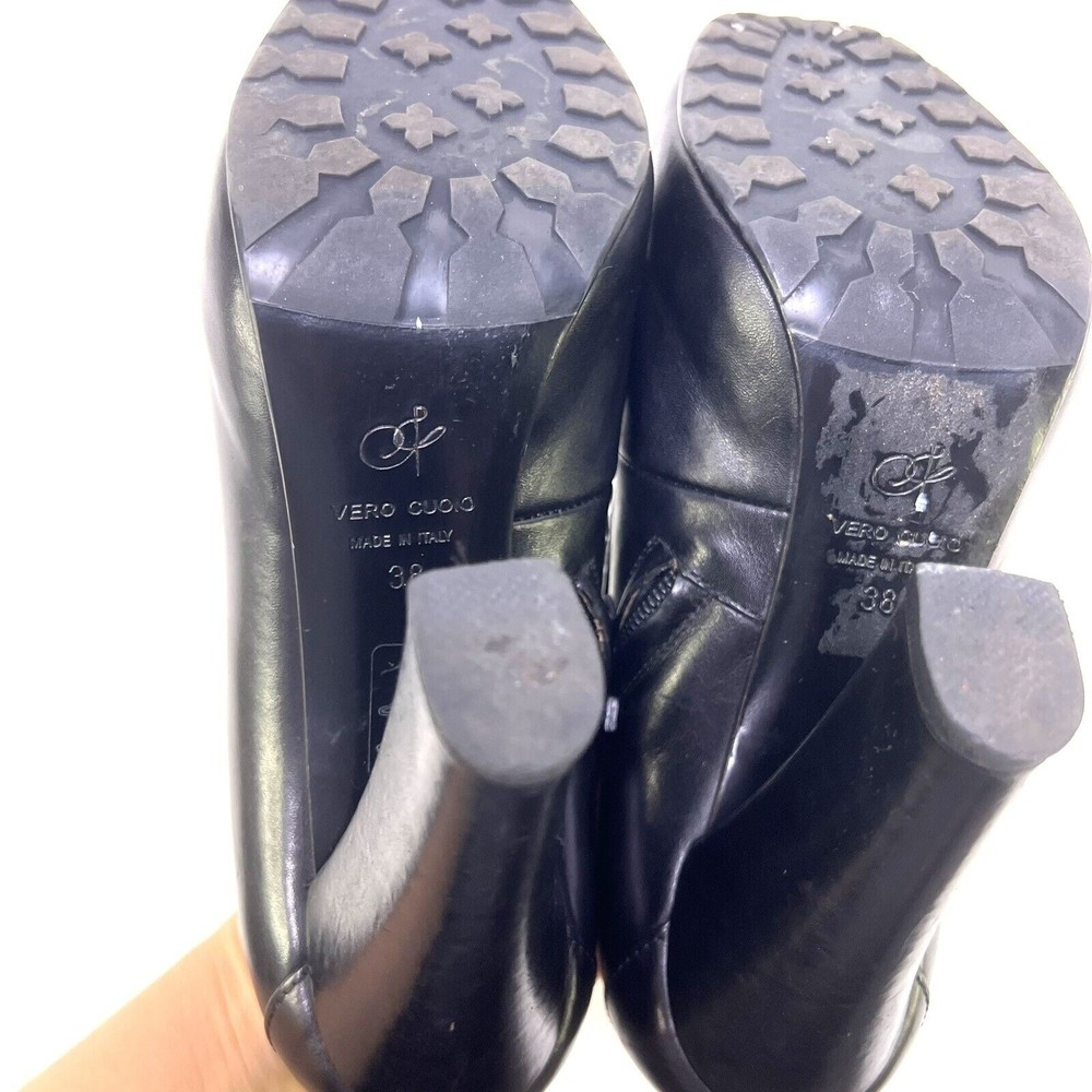 Proenza Schouler Penny Leather Platform Shoes Black Y2K Heels 38 EU / 7.5 US - Picture 10 of 12